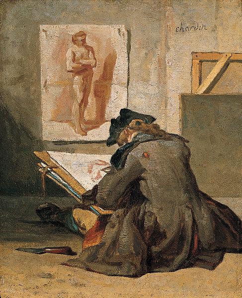 Jean Simeon Chardin Young Student Drawing Germany oil painting art